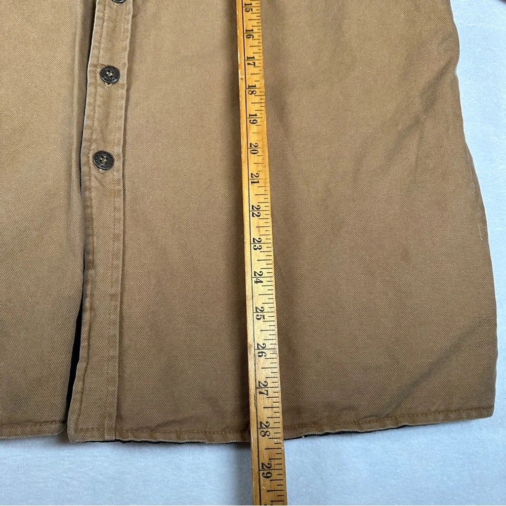 Dickies tan Brown duck Jacket collar zip chore‎ work coat